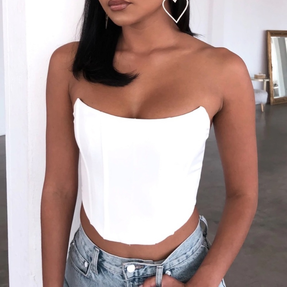 White Fox Corset Top
